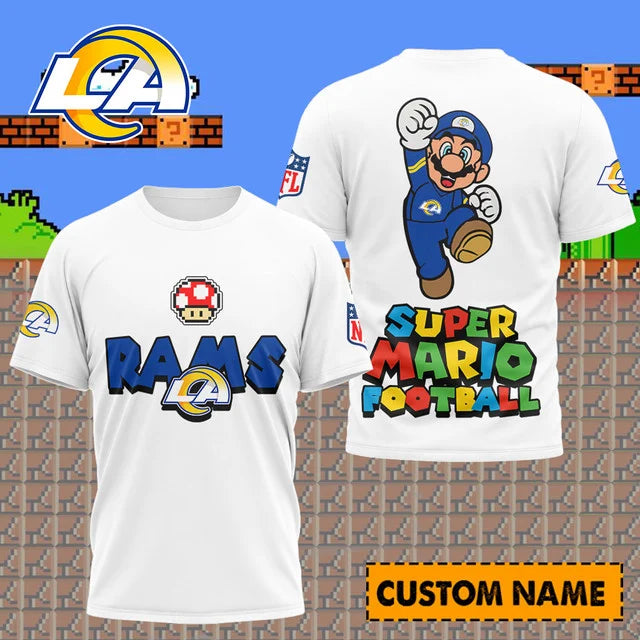 [SPECIAL OFFER] NEW CUSTOMIZED NFL22 LAR LOS ANGELES RAMS SUPER MARIO T-SHIRT, HOODIE, ZIP HOODIE