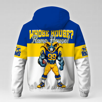 [SPECIAL OFFER] NEW CUSTOMIZED NFL22 LAR LOS ANGELES RAMS WINDBREAKER JACKET