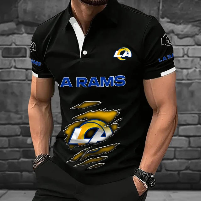 [SPECIAL OFFER] NEW CUSTOMIZED NFL22 LAR LOS ANGELES RAMS POLO SHIRT