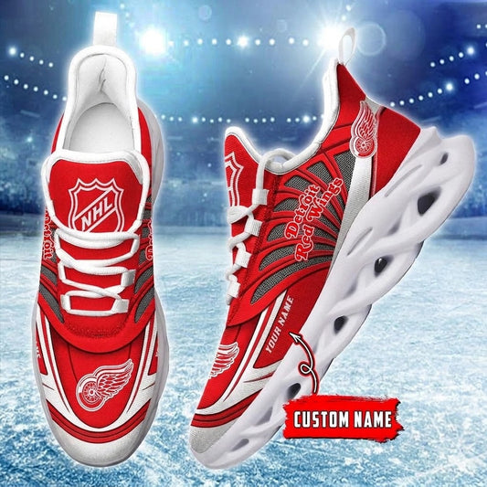 [SUPER SALE] NEW CUSTOMIZED NHL22 DRW DETROIT RED WINGS CLUNKY SNEAKERS