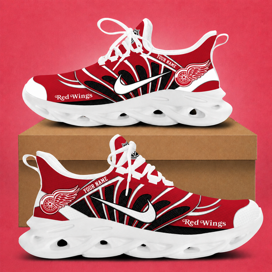 [SUPER SALE] NEW CUSTOMIZED NHL22 DRW DETROIT RED WINGS CLUNKY SNEAKERS
