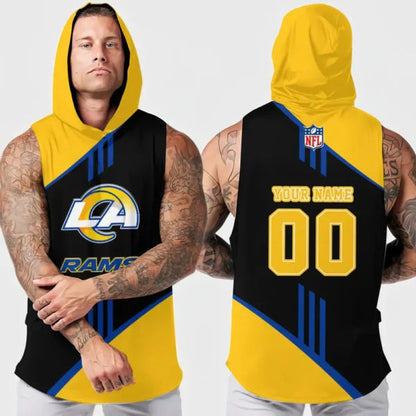 [SPECIAL OFFER] NEW CUSTOMIZED NFL22 LAR LOS ANGELES RAMS HOODED TANK TOP