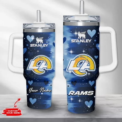 [SPECIAL OFFER] NEW CUSTOMIZED NFL22 LAR LOS ANGELES RAMS HALLOWEEN  40OZ TUMBLER
