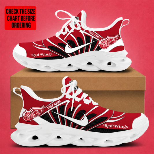 [SUPER SALE] NEW CUSTOMIZED NHL22 DRW DETROIT RED WINGS CLUNKY SNEAKERS