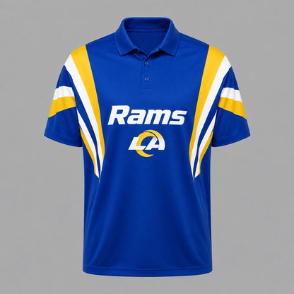 [SPECIAL OFFER] NEW CUSTOMIZED NFL22 LAR LOS ANGELES RAMS POLO SHIRT