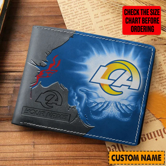 [SPECIAL OFFER] NEW CUSTOMIZED NFL22 LAR LOS ANGELES RAMS LEATHER WALLET