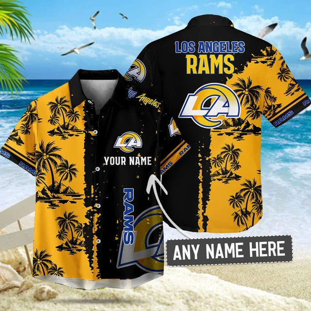 [SPECIAL OFFER] NEW CUSTOMIZED NFL22 LAR LOS ANGELES RAMS UNISEX HAWAIIAN SHIRT & SHORTS SET