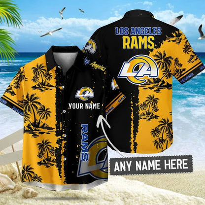 [SPECIAL OFFER] NEW CUSTOMIZED NFL22 LAR LOS ANGELES RAMS UNISEX HAWAIIAN SHIRT & SHORTS SET