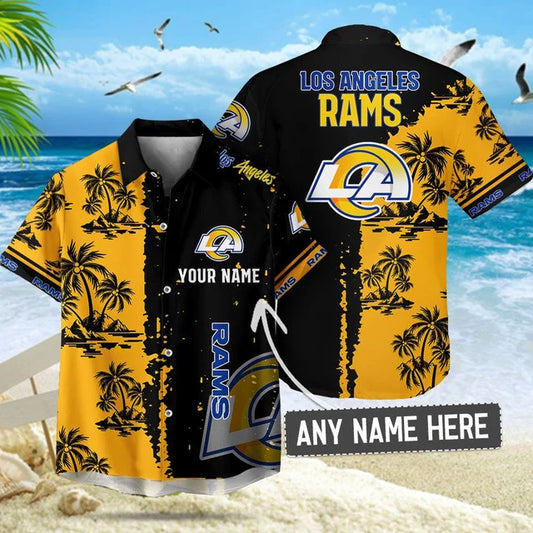 [SPECIAL OFFER] NEW CUSTOMIZED NFL22 LAR LOS ANGELES RAMS UNISEX HAWAIIAN SHIRT & SHORTS SET