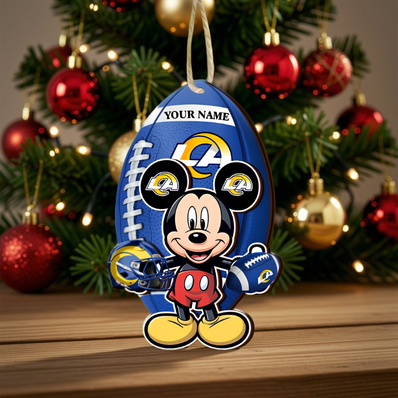 [SPECIAL OFFER] NEW CUSTOMIZED NFL22 LAR LOS ANGELES RAMS CHRISTMAS ACRYLIC ORNAMENT