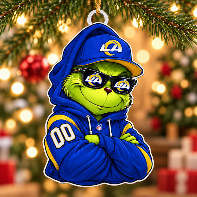 [SPECIAL OFFER] NEW CUSTOMIZED NFL22 LAR LOS ANGELES RAMS CHRISTMAS ACRYLIC ORNAMENT