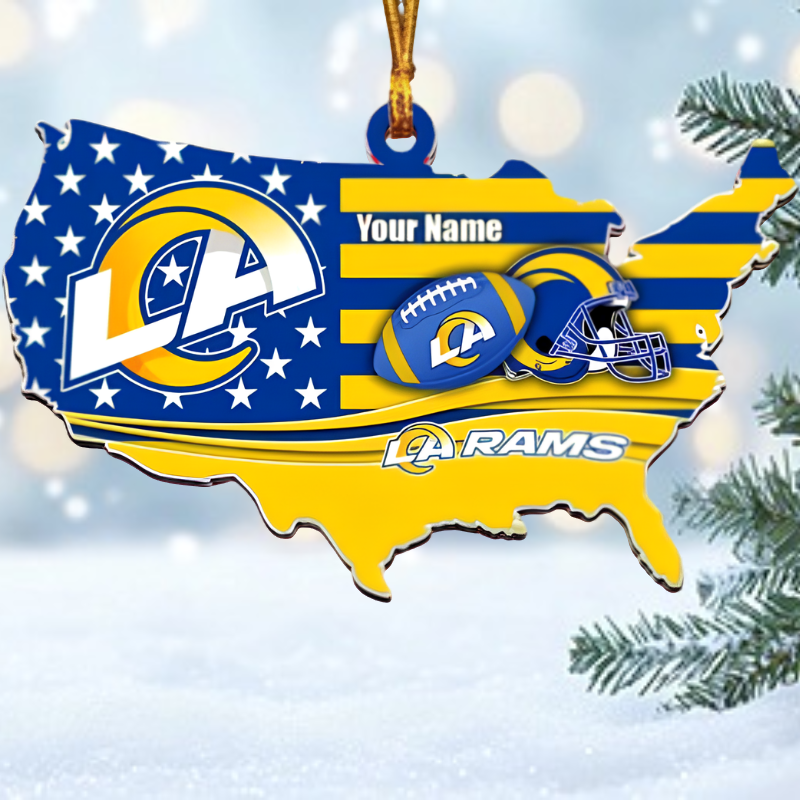 [SPECIAL OFFER] NEW CUSTOMIZED NFL22 LAR LOS ANGELES RAMS CHRISTMAS ACRYLIC ORNAMENT