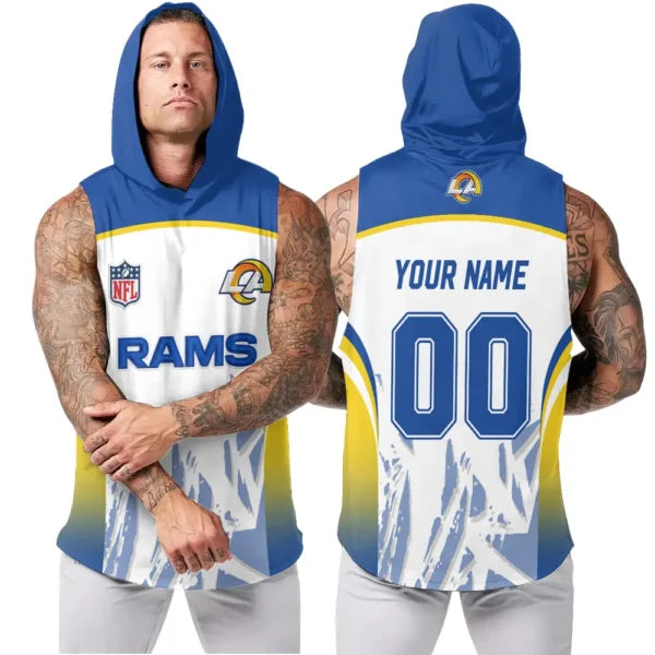 [SPECIAL OFFER] NEW CUSTOMIZED NFL22 LAR LOS ANGELES RAMS HOODED TANK TOP