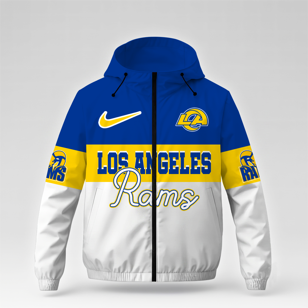 [SPECIAL OFFER] NEW CUSTOMIZED NFL22 LAR LOS ANGELES RAMS WINDBREAKER JACKET