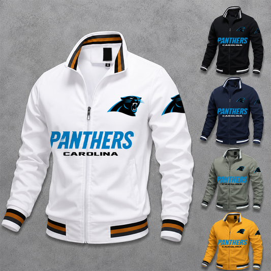 [SPECIAL OFFER] NEW CUSTOMIZED NFL23 CLP CAROLINA PANTHERS MULTICOLOR MEN'S CASUAL JACKET