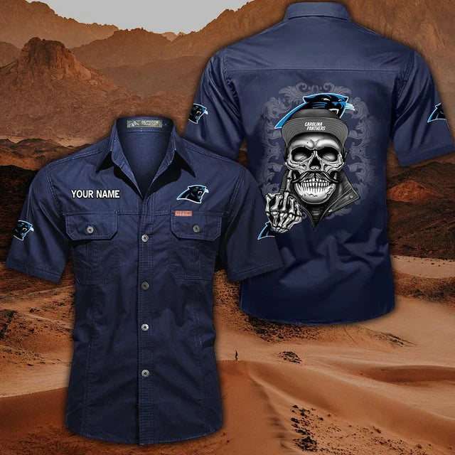 [SPECIAL OFFER] NEW CUSTOMIZED NFL23 CLP CAROLINA PANTHERS MUTICOLOR MEN'S CARGO SHIRT
