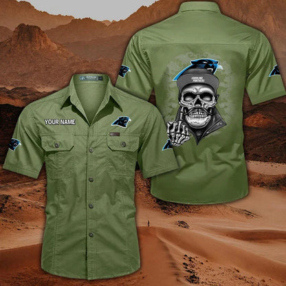 [SPECIAL OFFER] NEW CUSTOMIZED NFL23 CLP CAROLINA PANTHERS MUTICOLOR MEN'S CARGO SHIRT