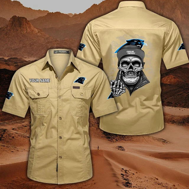 [SPECIAL OFFER] NEW CUSTOMIZED NFL23 CLP CAROLINA PANTHERS MUTICOLOR MEN'S CARGO SHIRT