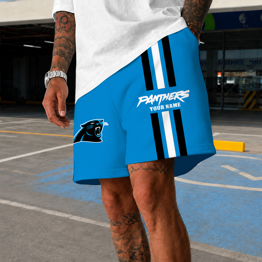 [SPECIAL OFFER] NEW CUSTOMIZED NFL23 CLP CAROLINA PANTHERS SHORT PANTS