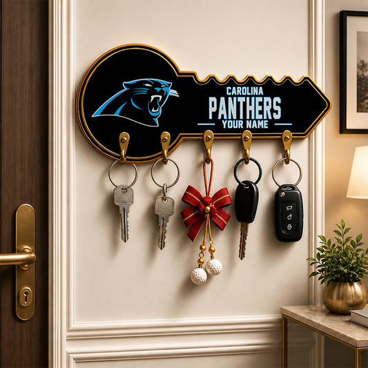 [SPECIAL OFFER] NEW CUSTOMIZED NFL23 CLP CAROLINA PANTHERS WALL KEY HOLDER FOR HOME