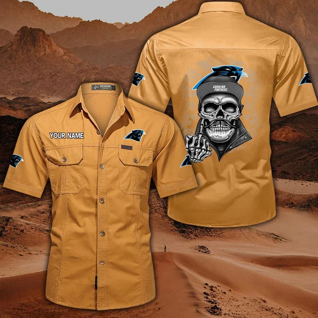 [SPECIAL OFFER] NEW CUSTOMIZED NFL23 CLP CAROLINA PANTHERS MUTICOLOR MEN'S CARGO SHIRT