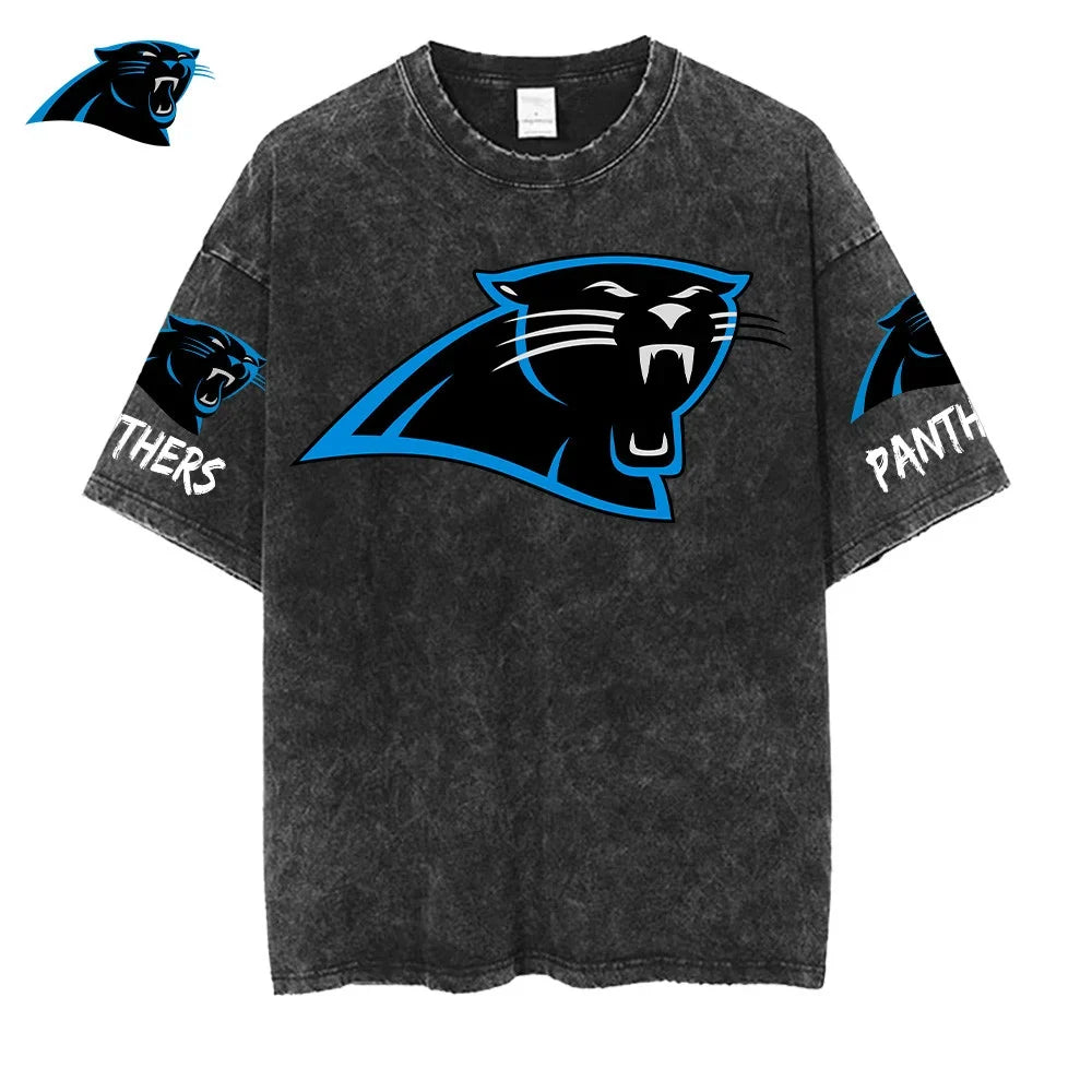[SPECIAL OFFER] NEW CUSTOMIZED NFL23 CLP CAROLINA PANTHERS FUNNY MULTICOLOR WASHED TEE