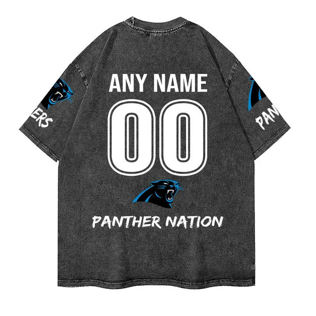 [SPECIAL OFFER] NEW CUSTOMIZED NFL23 CLP CAROLINA PANTHERS FUNNY MULTICOLOR WASHED TEE