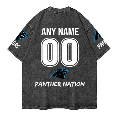 [SPECIAL OFFER] NEW CUSTOMIZED NFL23 CLP CAROLINA PANTHERS FUNNY MULTICOLOR WASHED TEE