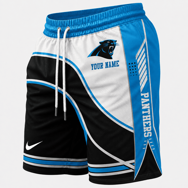 [SPECIAL OFFER] NEW CUSTOMIZED NFL23 CLP CAROLINA PANTHERS SHORT PANTS