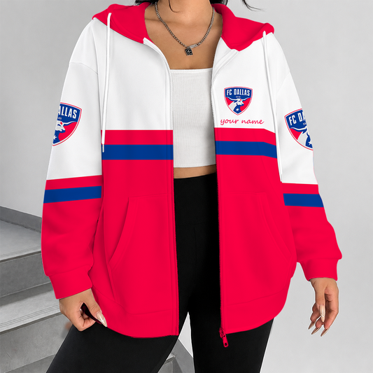 [FAN EXCLUSIVE] NEW CUSTOMIZED MLS23 FCD FC DALLAS ZIP HOODIE