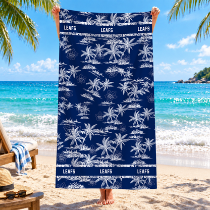 [SUPER SALE] NEW CUSTOMIZED NHL23 TML TORONTO MAPLE LEAFS BEACH TOWEL