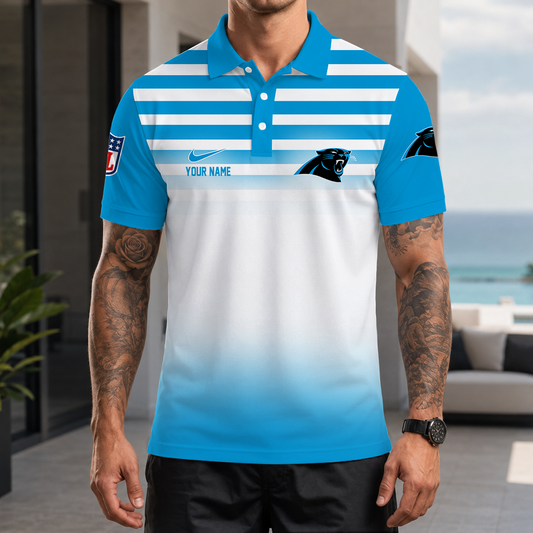 [SPECIAL OFFER] NEW CUSTOMIZED NFL23 CLP CAROLINA PANTHERS POLO SHIRT