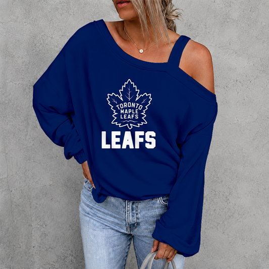 [SUPER SALE] NEW CUSTOMIZED NHL23 TML TORONTO MAPLE LEAFS DROP SHOULDER SWEATSHIRT