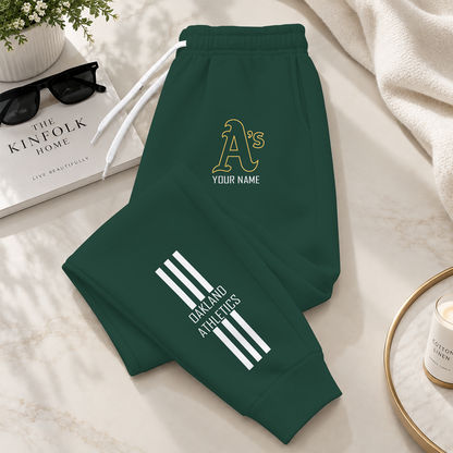 [FLASH SALE] NEW CUSTOMIZED MLB23 OAS OAKLAND ATHLETICS SWEATPANTS