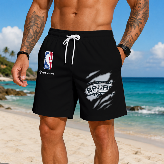[HOT DEAL] NEW CUSTOMIZED NBA23 SAS SAN ANTONIO SPURS SHORT PANTS