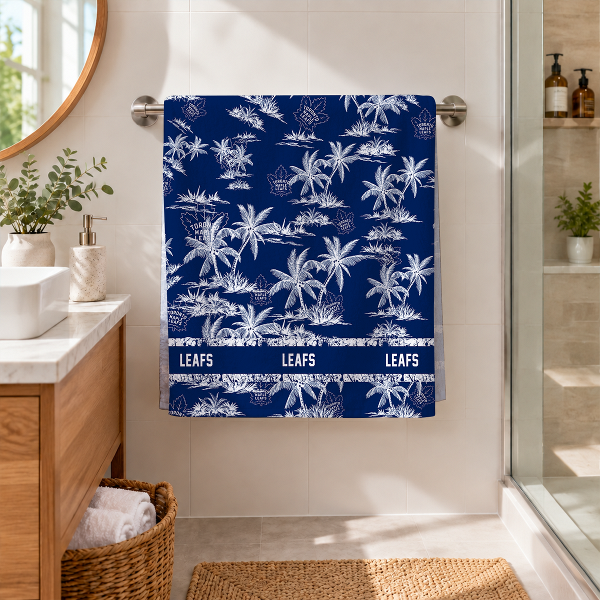 [SUPER SALE] NEW CUSTOMIZED NHL23 TML TORONTO MAPLE LEAFS BEACH TOWEL