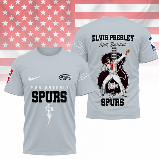 [HOT DEAL] NEW CUSTOMIZED NBA23 SAS SAN ANTONIO SPURS X ELVIS PRESLEY T-SHIRT, HOODIE, ZIP HOODIE