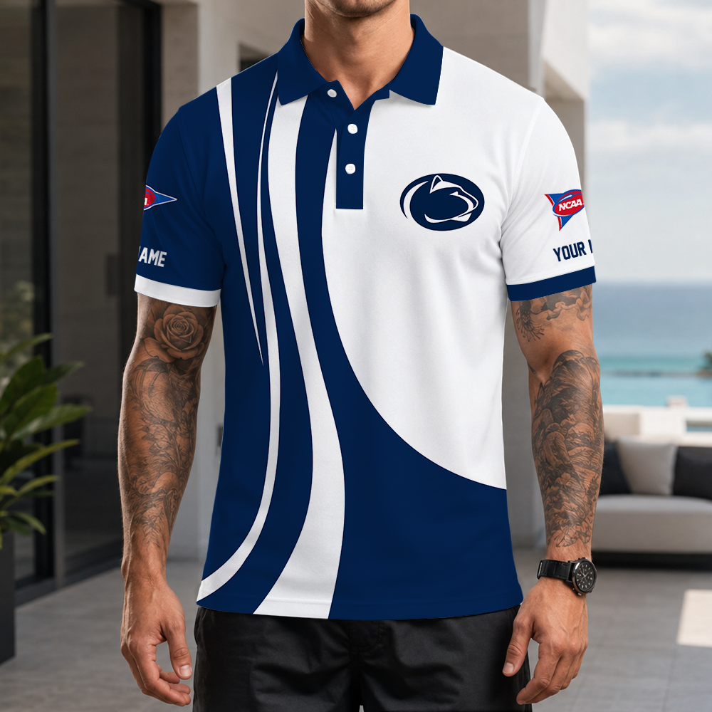 [FAN FAVORITE] NEW CUSTOMIZED NCAA FBS23 PNL PENN STATE NITTANY LIONS POLO SHIRT