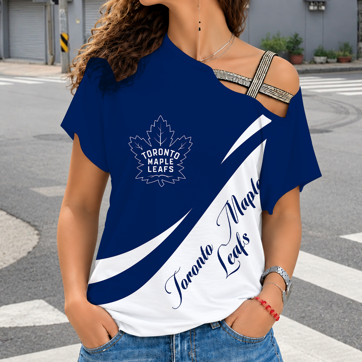 [SUPER SALE] NEW CUSTOMIZED NHL23 TML TORONTO MAPLE LEBJS SHOULDER SHIRT