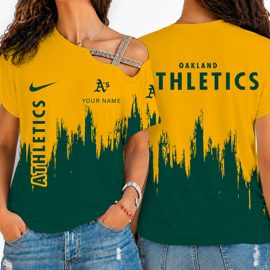 [FLASH SALE] NEW CUSTOMIZED MLB23 OAS OAKLAND ATHLETICS SHOULDER SHIRT