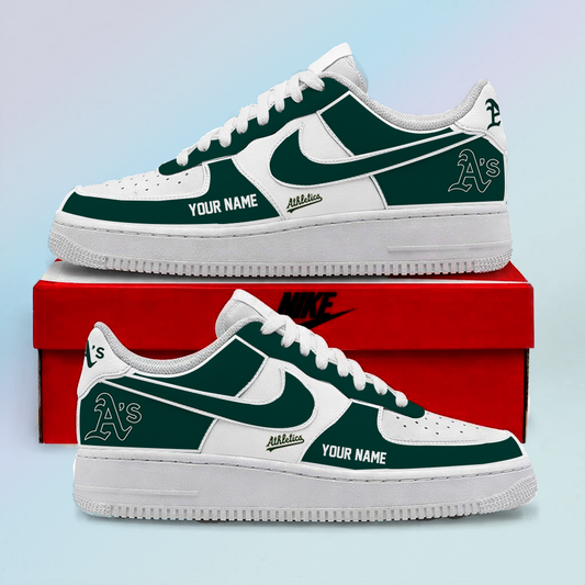[FLASH SALE] NEW CUSTOMIZED MLB23 OAS OAKLAND ATHLETICS AF1 SHOES