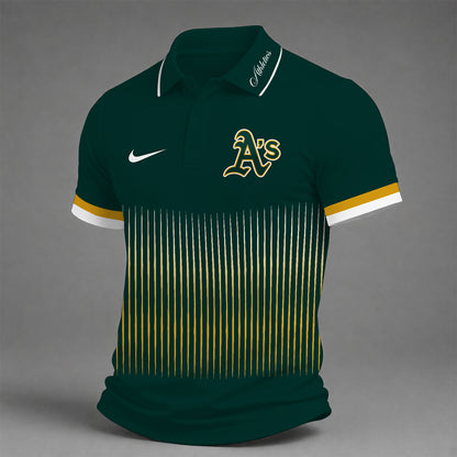 [FLASH SALE] NEW CUSTOMIZED MLB23 OAS OAKLAND ATHLETICS POLO SHIRT
