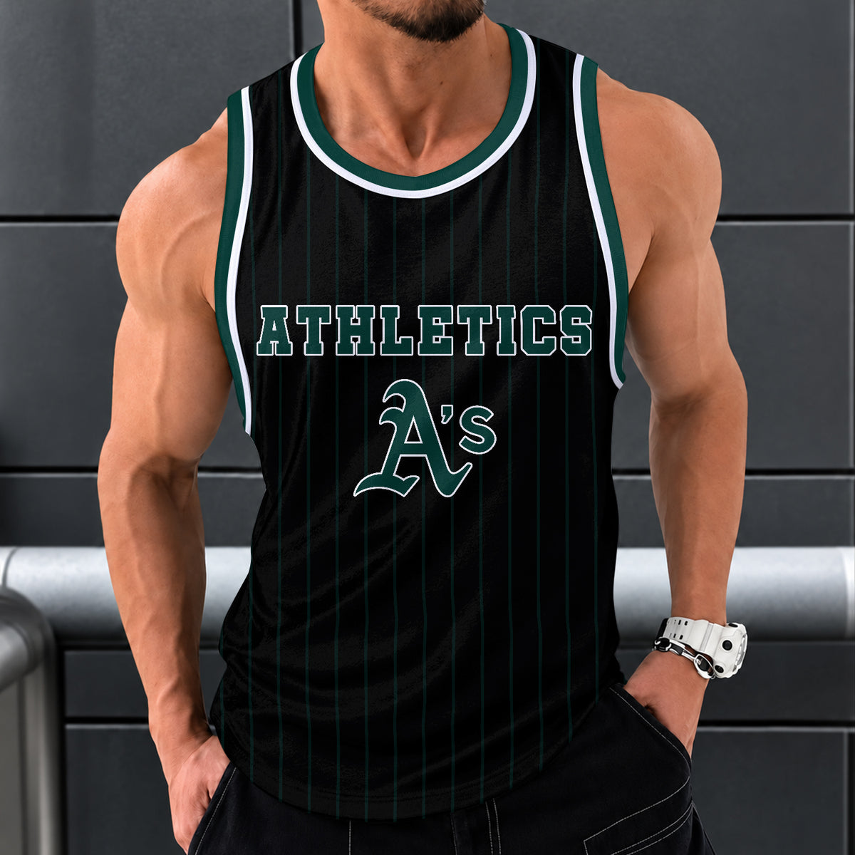 [FLASH SALE] NEW CUSTOMIZED MLB23 OAS OAKLAND ATHLETICS UNISEX TANK TOP