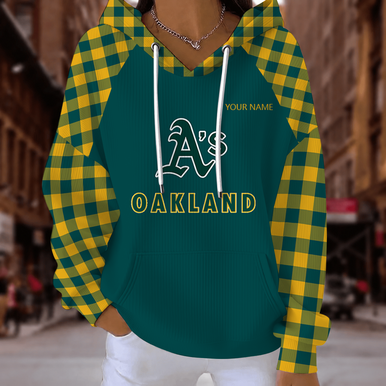 [FLASH SALE] NEW CUSTOMIZED MLB23 OAS OAKLAND ATHLETICS RIBBED HOODIE & SWEATSHIRT