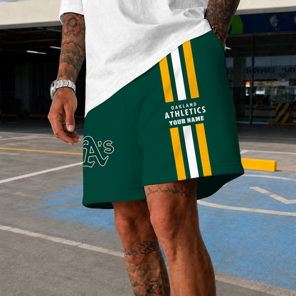 [FLASH SALE] NEW PREMIUM MLB23 OAS OAKLAND ATHLETICS SHORT PANTS