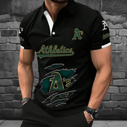 [FLASH SALE] NEW CUSTOMIZED MLB23 OAS OAKLAND ATHLETICS POLO SHIRT