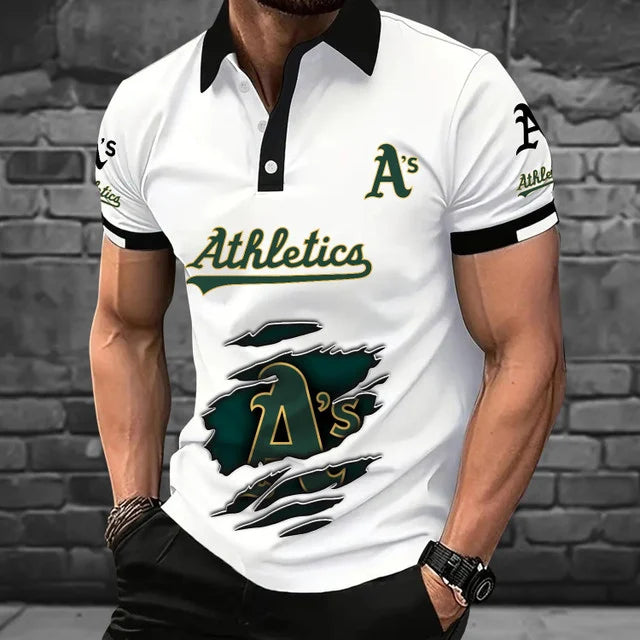 [FLASH SALE] NEW CUSTOMIZED MLB23 OAS OAKLAND ATHLETICS POLO SHIRT