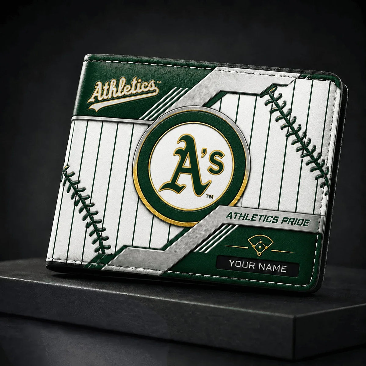 [FLASH SALE] NEW CUSTOMIZED MLB23 OAS OAKLAND ATHLETICS LEATHER WALLET