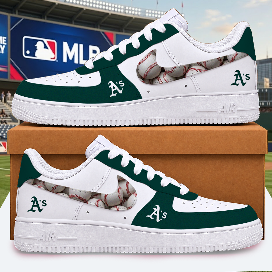 [FLASH SALE] NEW CUSTOMIZED MLB23 OAS OAKLAND ATHLETICS AF1 SHOES
