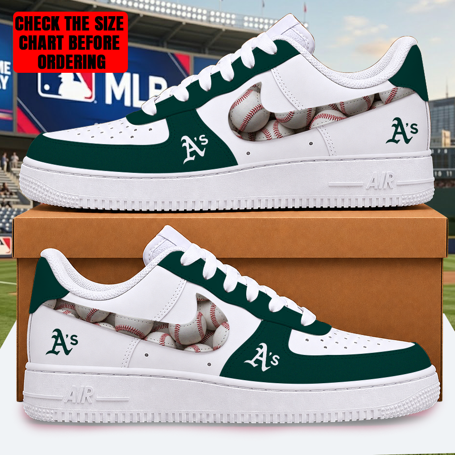 [FLASH SALE] NEW CUSTOMIZED MLB23 OAS OAKLAND ATHLETICS AF1 SHOES